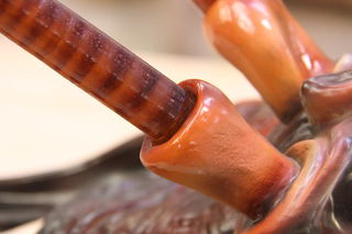 Close up on antennae cast from resin.