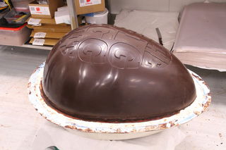 We made a real chocolate giant egg for 
